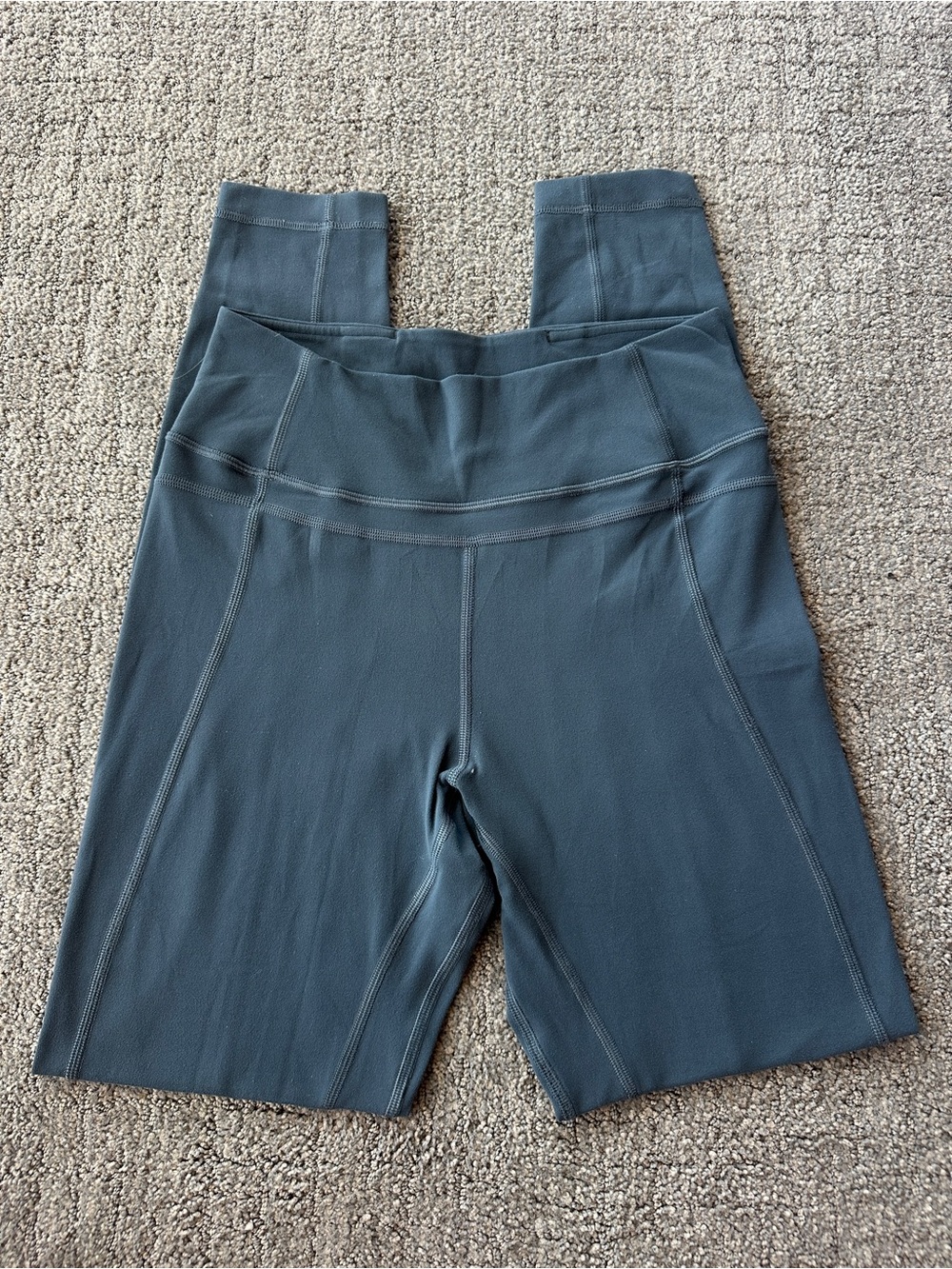 Lululemon High Rise Slate Blue Biker Shorts Athletic Leggings - Size 4